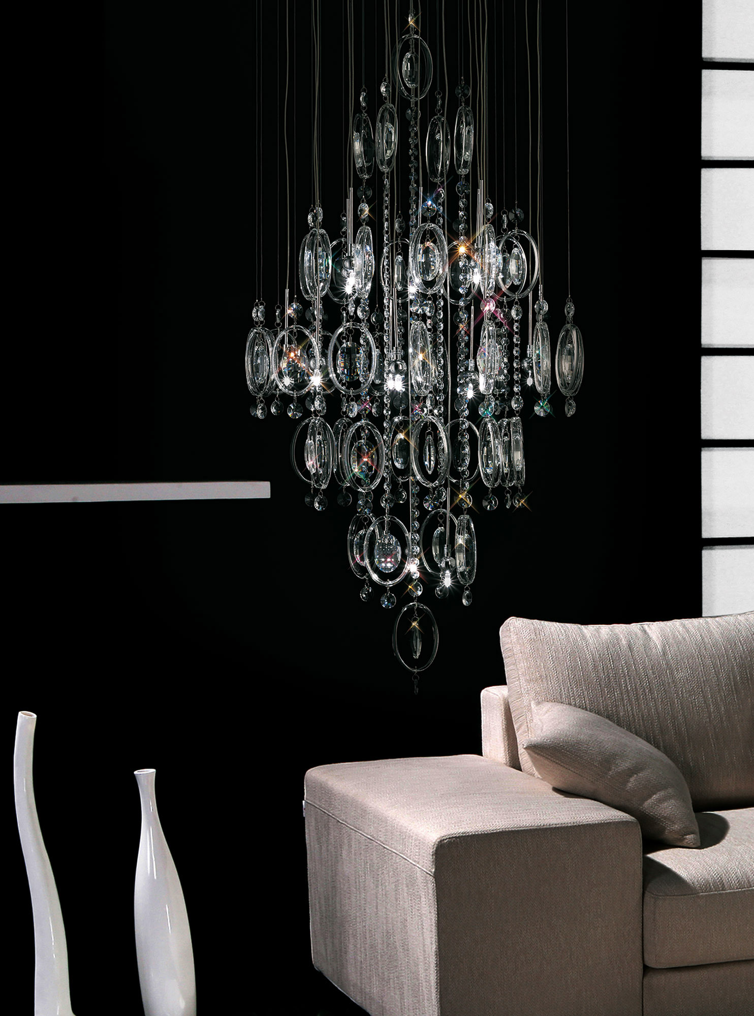 Solana Crystal Ceiling Lights Diyas Multiple Crystal Pendants Solana Crystal Ceiling Lights Diyas Multiple Crystal Pendants